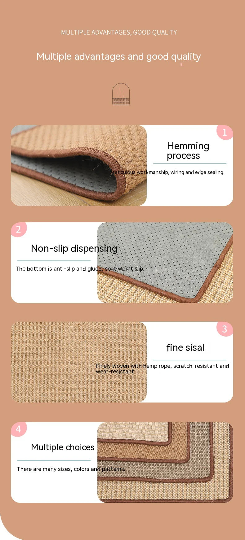 Tapete Protector para Arañar de Gato