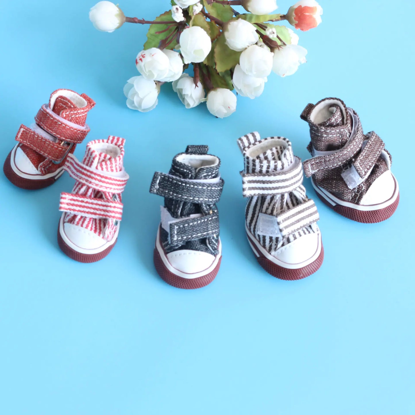 Dog Sneakers, Denim Canvas Shoes for Pets
