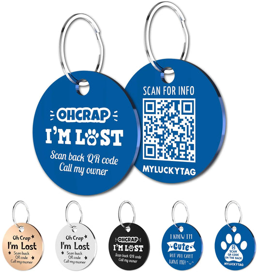 MYLUCKYTAG Etiqueta de Identificación para Mascotas
