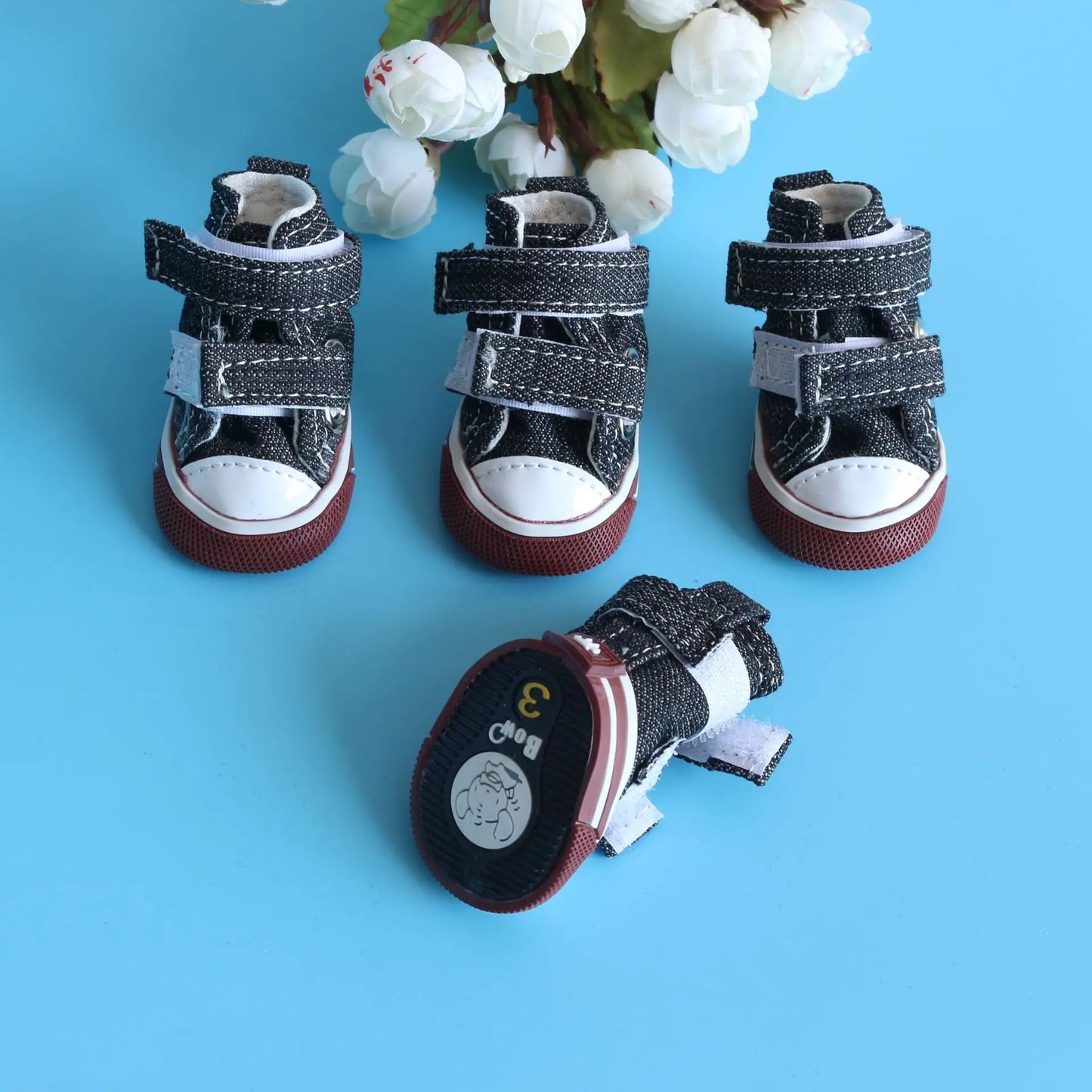 Dog Sneakers, Denim Canvas Shoes for Pets