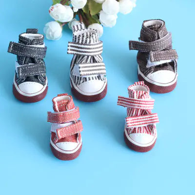 Dog Sneakers, Denim Canvas Shoes for Pets