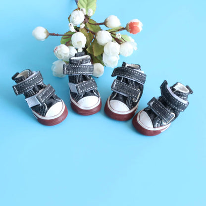 Dog Sneakers, Denim Canvas Shoes for Pets