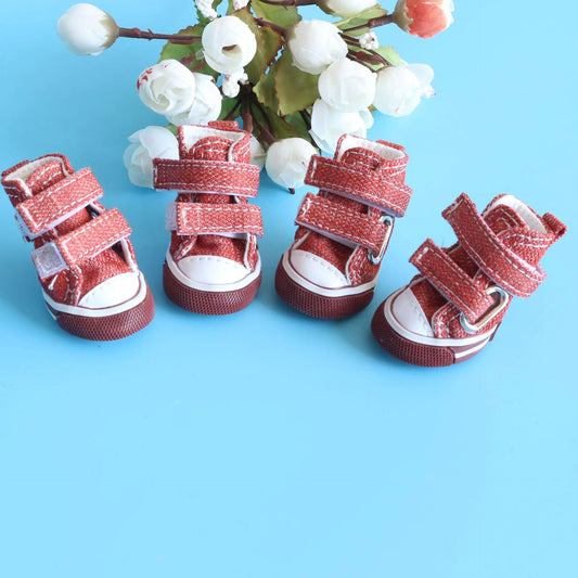 Dog Sneakers, Denim Canvas Shoes for Pets