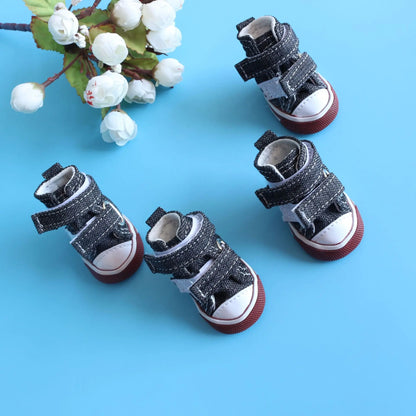 Dog Sneakers, Denim Canvas Shoes for Pets
